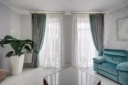 Yataq otağı künc pəncərələri üçün pərdələr foto