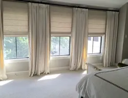 Curtains for bedroom corner windows photo