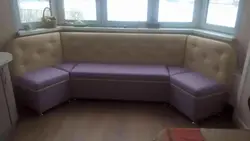 Sofas for the kitchen with a bay window photo