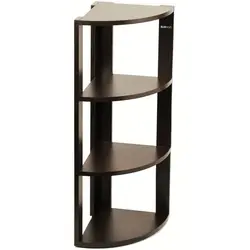 Corner floor shelf in the living room photo