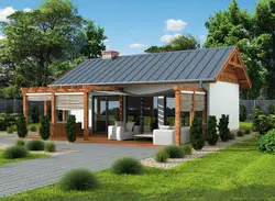 Kitchens with terrace photo house one-story