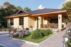 Terraslı Foto Ev Bir Mərtəbəli Mətbəxlər