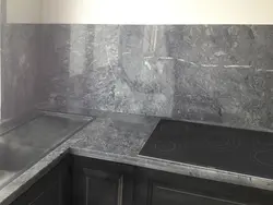 Kitchen countertop gray marble photo