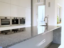 Mətbəx tezgahı boz mərmər fotoşəkili
