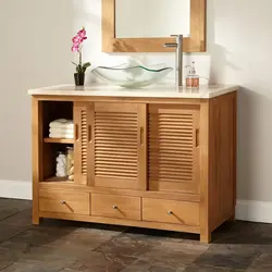 Bathroom Furniture Made Of Wood Photo