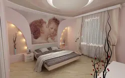 Стены в спальню из гипсокартона фото