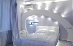 Bedroom walls made of plasterboard photo