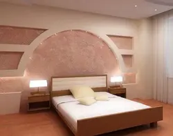 Стены в спальню из гипсокартона фото