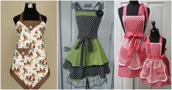 Фото фартуков для кухни из ткани