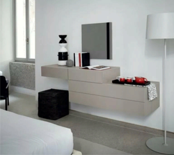 Console with mirror in the bedroom photo