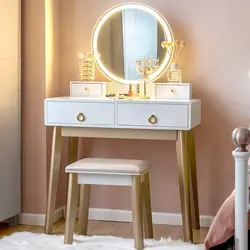 Console with mirror in the bedroom photo