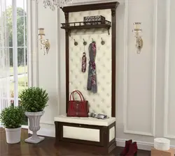 Mirror with bench in the hallway photo