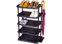 Shoe rack in the hallway photo