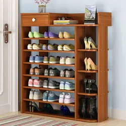 Shoe rack in the hallway photo