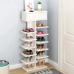 Shoe rack in the hallway photo