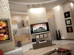 Partition For TV In The Living Room Photo