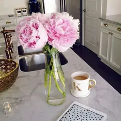 Roses on the kitchen table photo