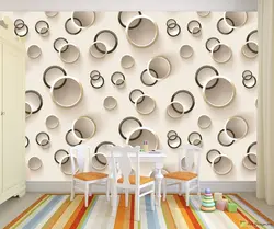 Wallpaper for the kitchen with circles photo