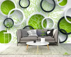 Wallpaper for the kitchen with circles photo
