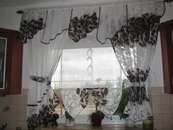 Тюль Черно Белая На Кухню Фото