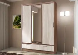 Photo of wenge wardrobes in the hallway