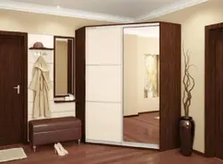 Photo of wenge wardrobes in the hallway