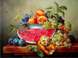 Paintings with fruits for the kitchen photo
