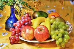 Paintings with fruits for the kitchen photo