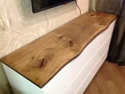 Oak countertop for kitchen photo