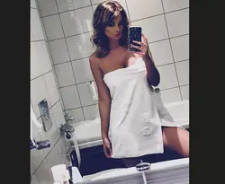 Photo of linen in the bathroom photo