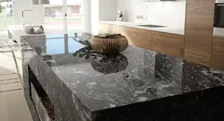 Kitchen Countertop Black Marble Photo
