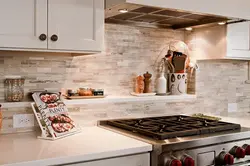 Stove Against The Wall In The Kitchen Photo