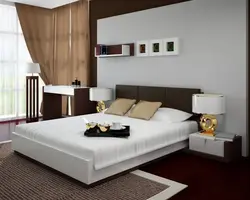 Bed and nightstands for bedroom photo