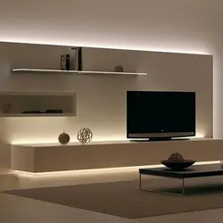 TV console in the living room photo