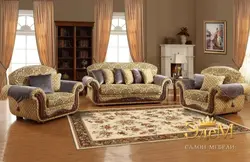 Қонақ бөлмесінің фотосуреті үшін қымбат емес жұмсақ жиһаз
