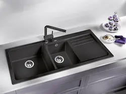 Sink with drainer in the kitchen photo
