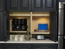 Cabinet for appliances in the kitchen photo