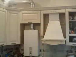 Hood in the kitchen in Khrushchev photo