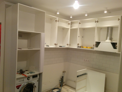 Hood in the kitchen in Khrushchev photo