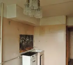 Hood in the kitchen in Khrushchev photo