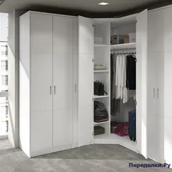 White corner wardrobe for bedroom photo