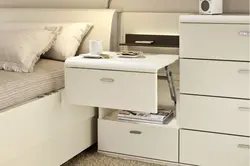 Table With Cabinet In The Bedroom Photo