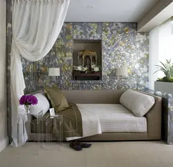 Wallpaper for bedroom with sofa photo