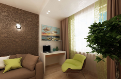Wallpaper for bedroom with sofa photo