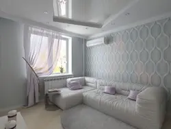 Divan fotoşəkili ilə yataq otağı üçün divar kağızı