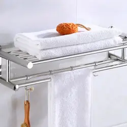 Bathroom shelf for towels photo