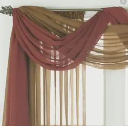 Curtains for the kitchen on a pipe photo