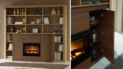 Fireplace in the closet in the living room photo