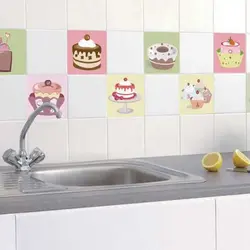 Акси стикерҳои плиткаи ошхона