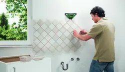 Diagonal tiles in the kitchen photo